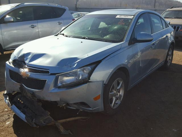 1G1PF5SC7C7261373 - 2012 CHEVROLET CRUZE LT BLUE photo 2