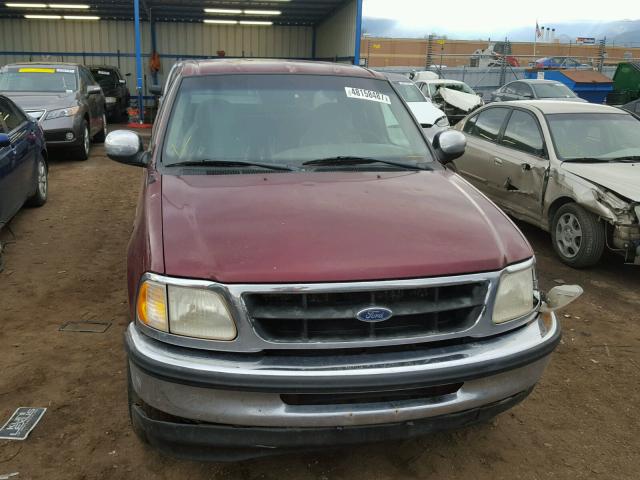 1FTZX1767WKC10224 - 1998 FORD F150 MAROON photo 9