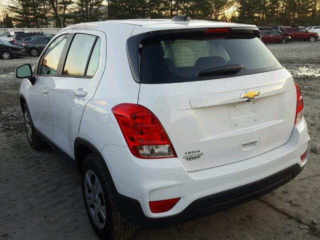 3GNCJKSB0HL203237 - 2017 CHEVROLET TRAX LS WHITE photo 3