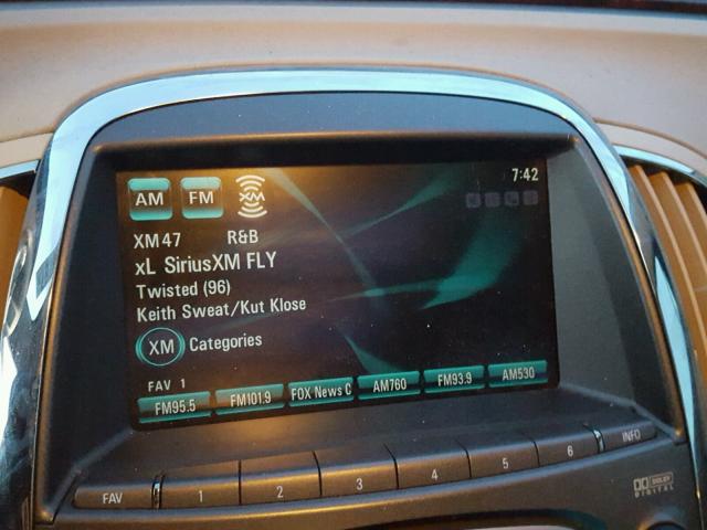 1G4GH5G30CF213239 - 2012 BUICK LACROSSE P WHITE photo 9