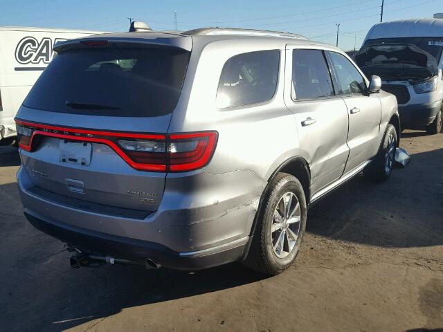 1C4RDJDG5FC873937 - 2015 DODGE DURANGO LI SILVER photo 4