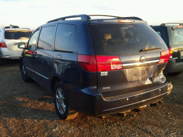 5TDBA22C54S022863 - 2004 TOYOTA SIENNA XLE BLUE photo 3