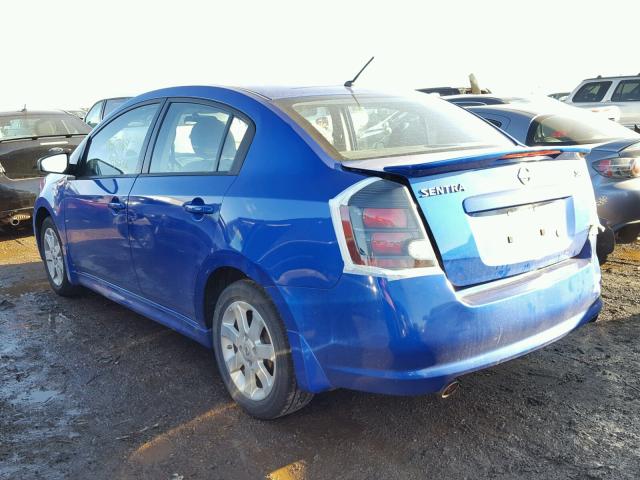 3N1AB6AP3CL755070 - 2012 NISSAN SENTRA 2.0 BLUE photo 3