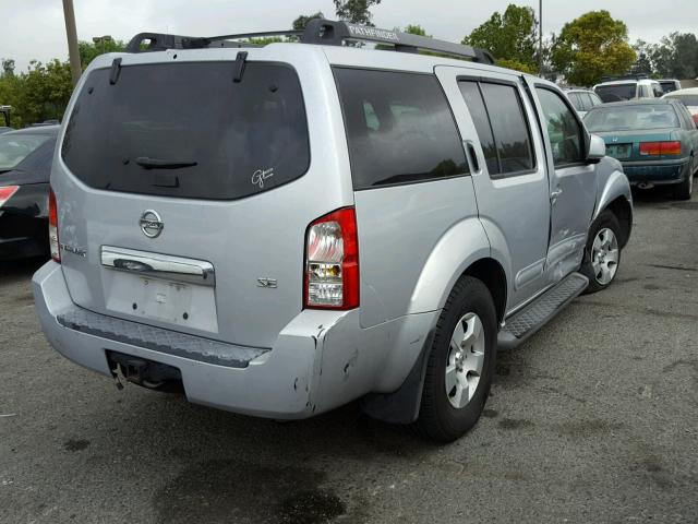 5N1AR18U16C658209 - 2006 NISSAN PATHFINDER SILVER photo 4