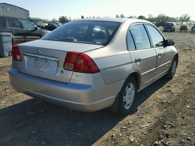 2HGES16581H538906 - 2001 HONDA CIVIC LX TAN photo 4