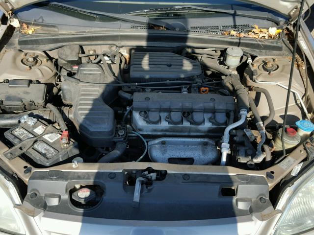 2HGES16581H538906 - 2001 HONDA CIVIC LX TAN photo 7