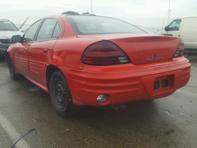 1G2NE52TX1M623667 - 2001 PONTIAC GRAND AM S 红色 照片 3