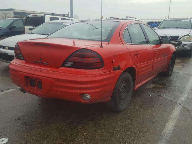 1G2NE52TX1M623667 - 2001 PONTIAC GRAND AM S 红色 照片 4