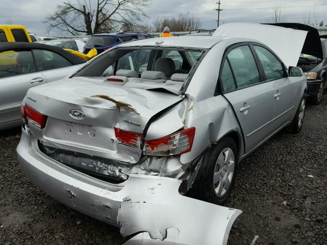 5NPET46CX8H378606 - 2008 HYUNDAI SONATA GLS GRAY photo 4