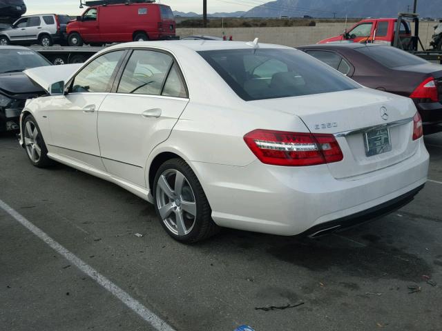 WDDHF5KB7CA580185 - 2012 MERCEDES-BENZ E 350 WHITE photo 3