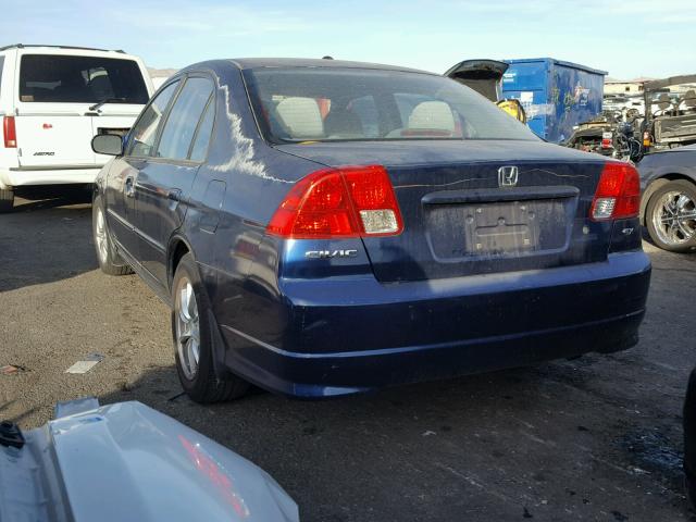 2HGES26714H532084 - 2004 HONDA CIVIC EX BLUE photo 3