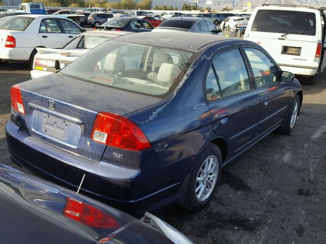 2HGES26714H532084 - 2004 HONDA CIVIC EX BLUE photo 4