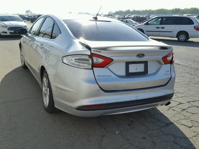 3FA6P0HD2ER207953 - 2014 FORD FUSION SE SILVER photo 3