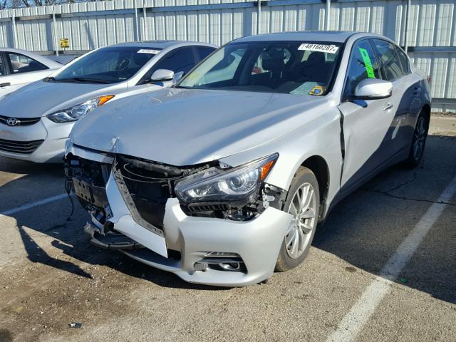 JN1BV7AR7FM394195 - 2015 INFINITI Q50 BASE SILVER photo 2