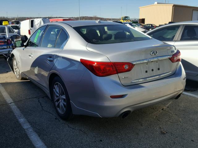 JN1BV7AR7FM394195 - 2015 INFINITI Q50 BASE SILVER photo 3