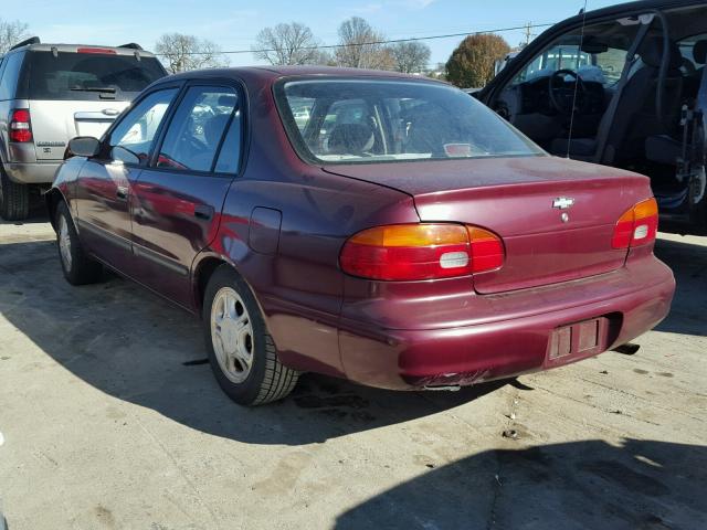 1Y1SK5282WZ426226 - 1998 CHEVROLET GEO PRIZM 栗色 照片 3