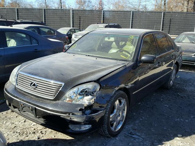 JTHBN30F120068826 - 2002 LEXUS LS 430 BLACK photo 2