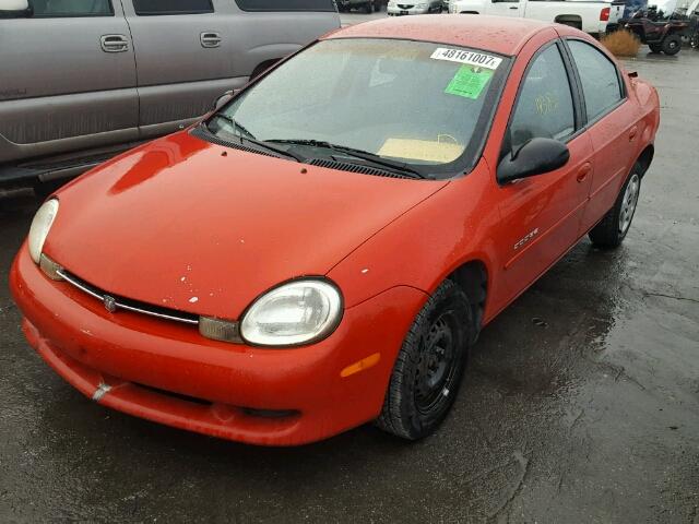 1B3ES46C0YD849690 - 2000 DODGE NEON BASE RED photo 2