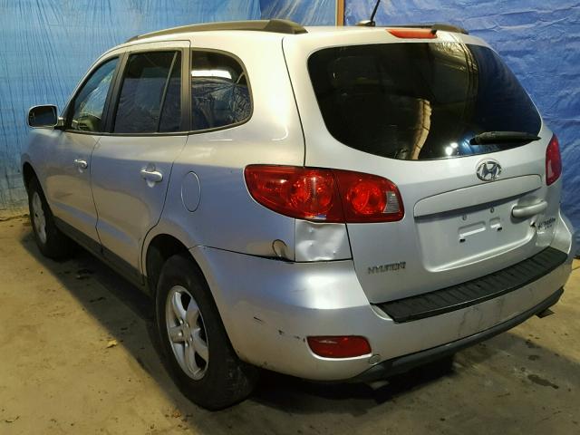 5NMSG73D68H136902 - 2008 HYUNDAI SANTA FE G SILVER photo 3