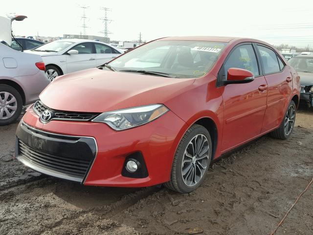 2T1BURHE4GC498088 - 2016 TOYOTA COROLLA L RED photo 2