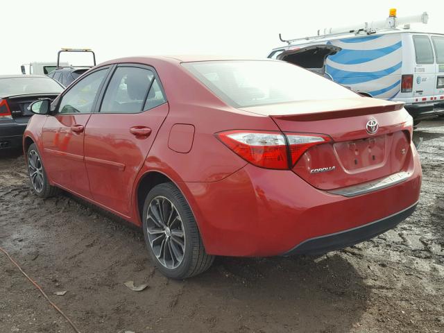 2T1BURHE4GC498088 - 2016 TOYOTA COROLLA L RED photo 3