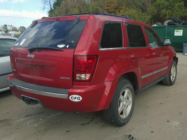 1J8HR58N85C544881 - 2005 JEEP GRAND CHER RED photo 4