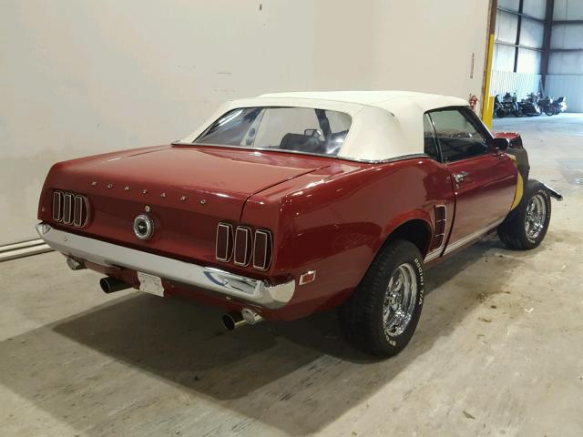 9R03H123957 - 1969 FORD MUSTANG RED photo 4