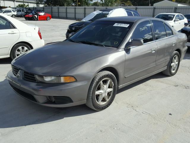 4A3AA46G32E075467 - 2002 MITSUBISHI GALANT ES GRAY photo 2