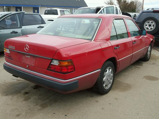 WDBEA34E0NB683967 - 1992 MERCEDES-BENZ 400 E RED photo 4