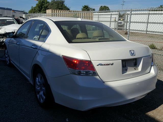 1HGCP36839A030237 - 2009 HONDA ACCORD EXL WHITE photo 3