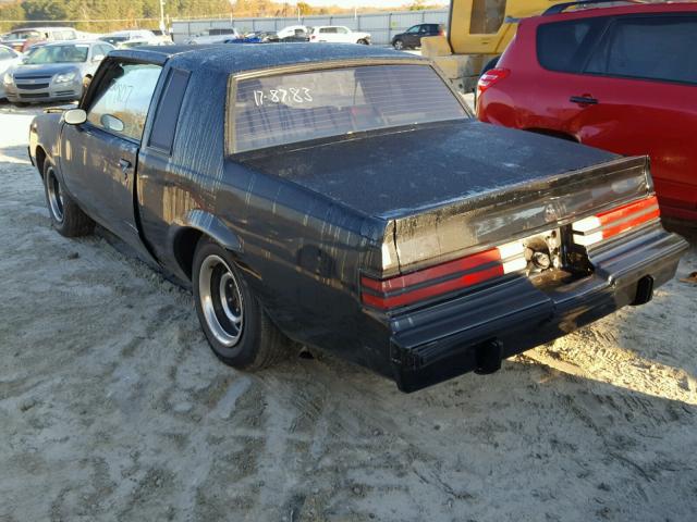 1G4GJ1178HP451124 - 1987 BUICK GDNATIONAL 黑色 照片 3