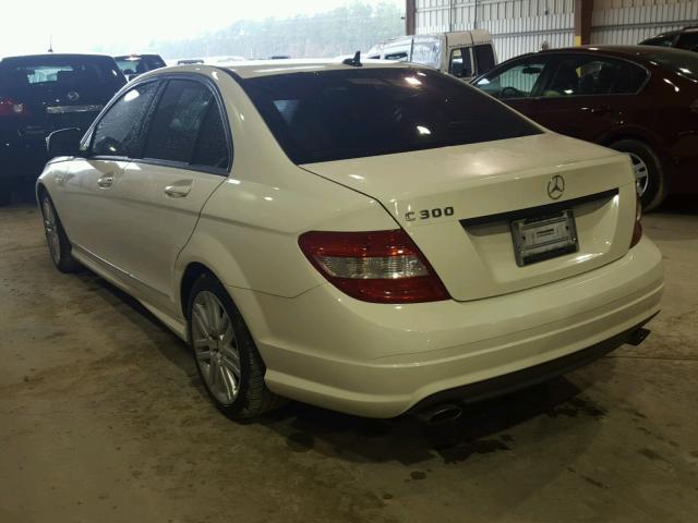 WDDGF54X49R070357 - 2009 MERCEDES-BENZ C 300 WHITE photo 3