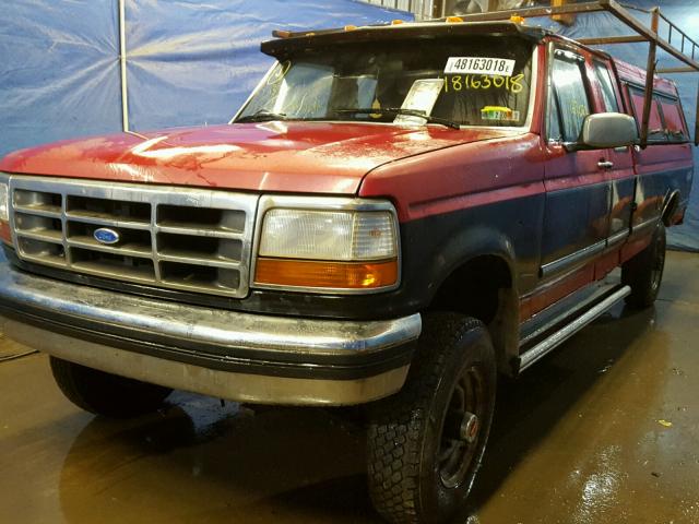 1FTHX26G4RKA28724 - 1994 FORD F250 RED photo 2