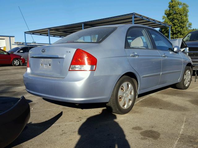 KNAFE122X75418222 - 2007 KIA SPECTRA EX BLUE photo 4