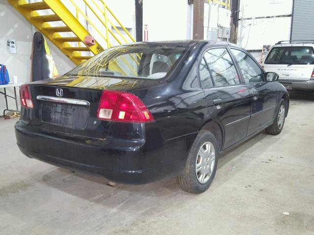 2HGES15571H596684 - 2001 HONDA CIVIC LX BLACK photo 4