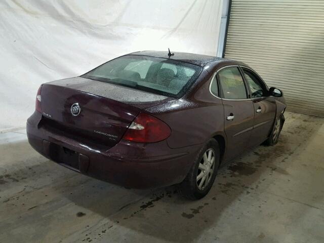 2G4WC582361310298 - 2006 BUICK LACROSSE C MAROON photo 4