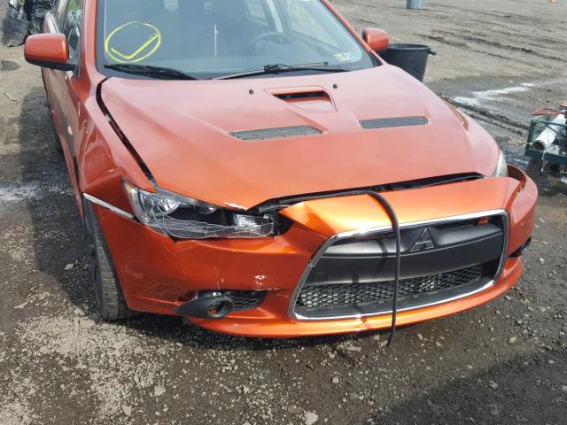 JA32V6FV9BU042225 - 2011 MITSUBISHI LANCER RAL ORANGE photo 9