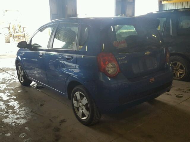 KL1TD66EX9B647571 - 2009 CHEVROLET AVEO LS BLUE photo 3