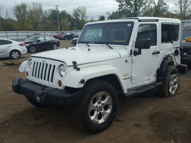1C4AJWBG0DL577906 - 2013 JEEP WRANGLER S WHITE photo 2