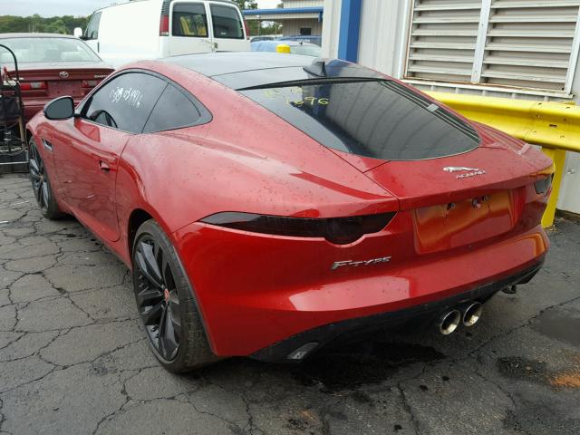 SAJWA6AT8F8K17696 - 2015 JAGUAR F-TYPE RED photo 3