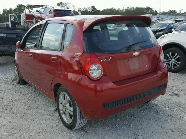 KL1TD6DE2AB048820 - 2010 CHEVROLET AVEO LS RED photo 3