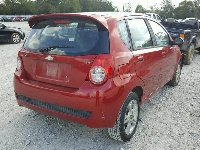 KL1TD6DE2AB048820 - 2010 CHEVROLET AVEO LS RED photo 4