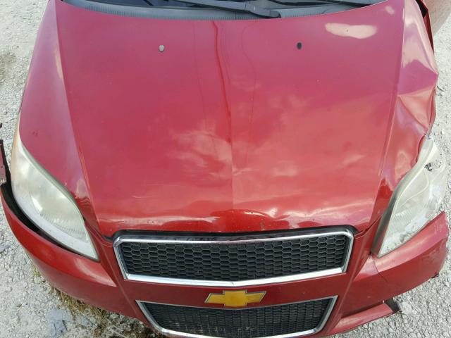 KL1TD6DE2AB048820 - 2010 CHEVROLET AVEO LS RED photo 7