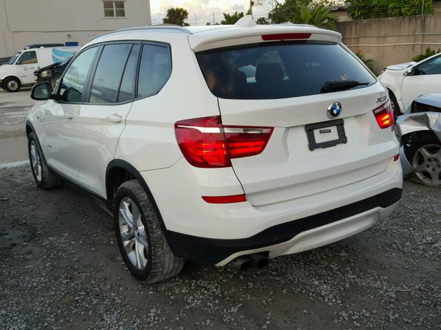 5UXWX7C59F0K32027 - 2015 BMW X3 XDRIVE3 WHITE photo 3