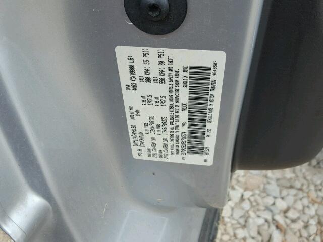 3D7KR28C85G716274 - 2005 DODGE RAM 2500 S ვერცხლისფერი ფოტო 10