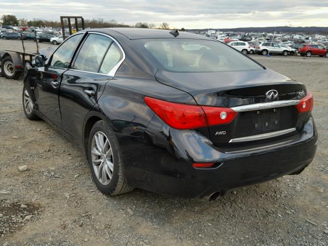 JN1BV7AR7EM705784 - 2014 INFINITI Q50 BASE Чорний фото 3