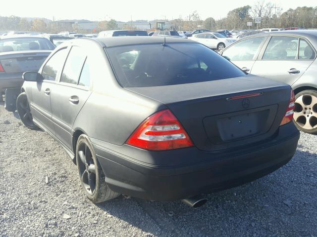 WDBRF40J85F596340 - 2005 MERCEDES-BENZ C 230K SPO BLACK photo 3