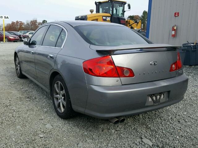 JNKCV51E46M503200 - 2006 INFINITI G35 GRAY photo 3