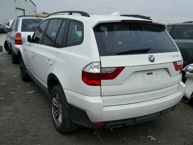 WBXPC73448WE52092 - 2008 BMW X3 3.0I WHITE photo 3