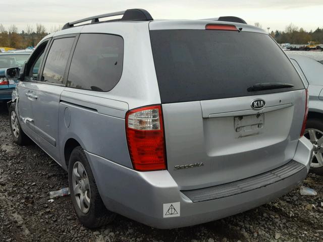 KNDMB233886266923 - 2008 KIA SEDONA EX SILVER photo 3